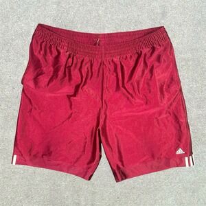 Adidas Shorts Mens XL Red Track Gym Running‎ Sports Logo Y2K VTG